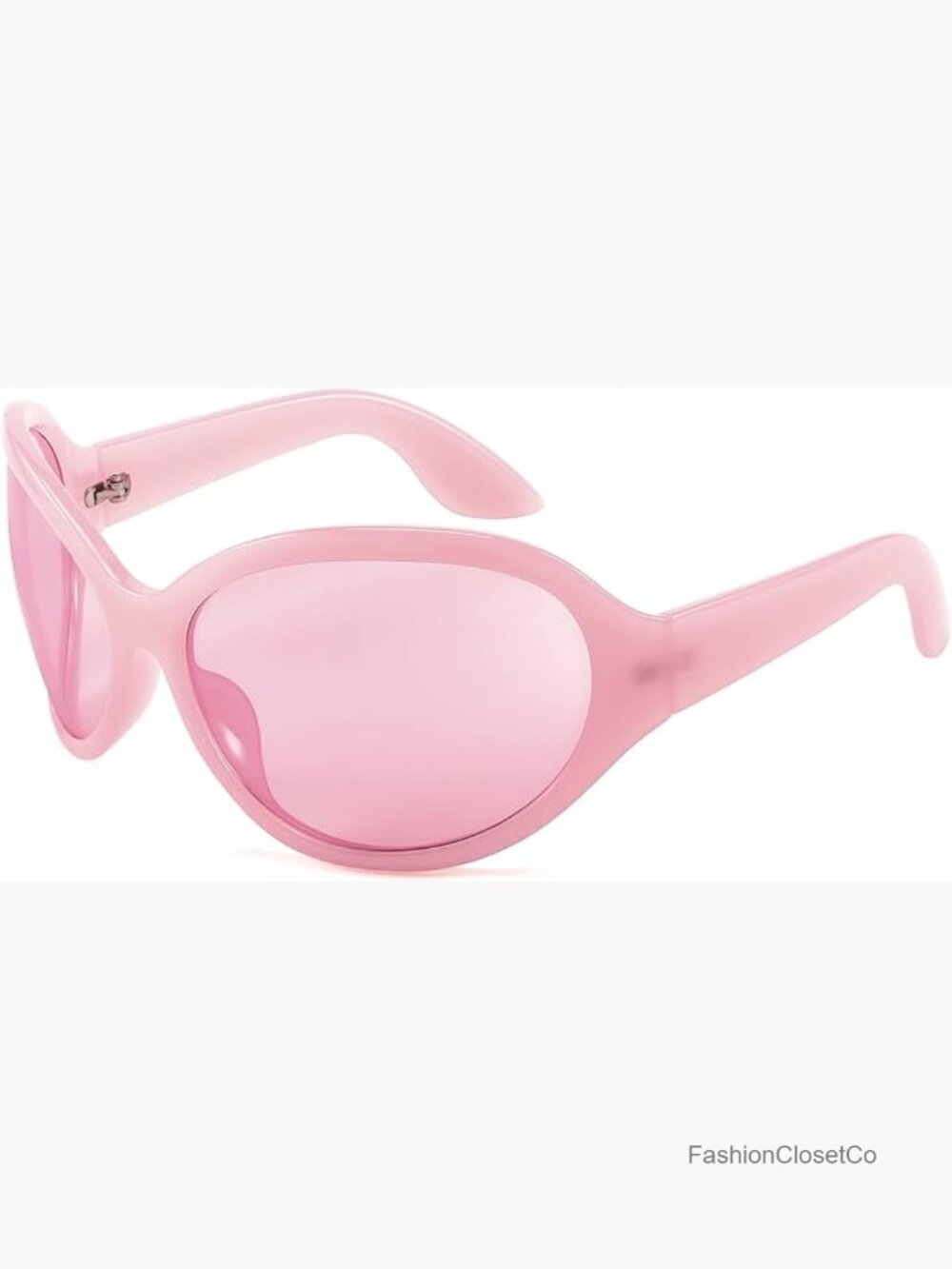 Oversized Oval Wrap Around Sunglasses with UV400 Protection